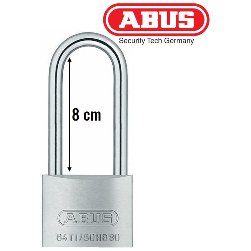 Abus - Cadenas 64 Titalium Haute Anse 8cm