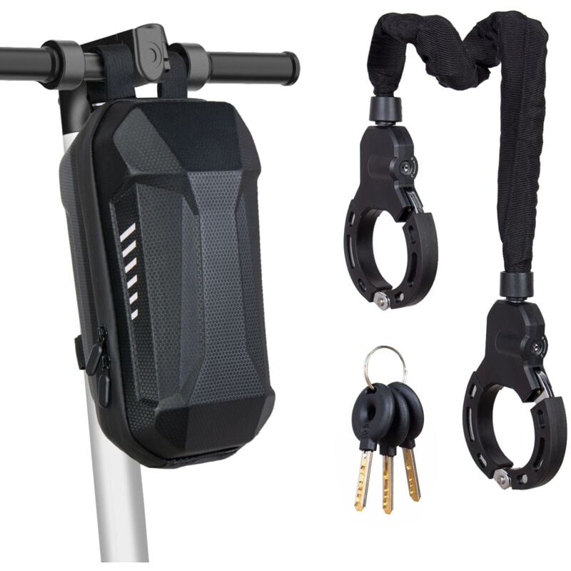 Cadenas Trotinette Electrique, Antivol Velo electrique Robuste Antivol Chaine Velo avec Clés pour Scooter électrique Vélo Moto