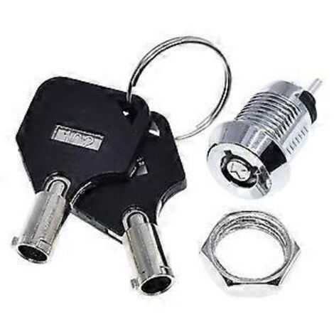 Cadenas tubulaire haute sécurité pour brise-verrouillage à clé, 12 mm, en acier inoxydable, avec 2 clés