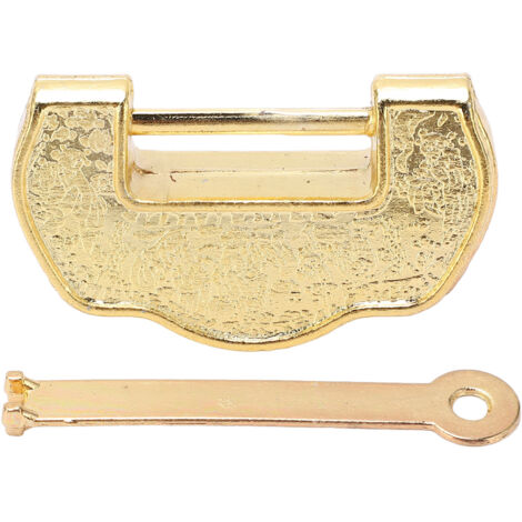Cadenas Vintage en Laiton avec Clé, Fermeture Horizontale en Alliage de Zinc pour Valise, Coffret à Bijoux, Tiroir et Décoration Maison