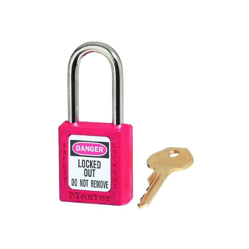 Master Lock - Cadenas de consignation 410 mécanique - 38 mm - rouge