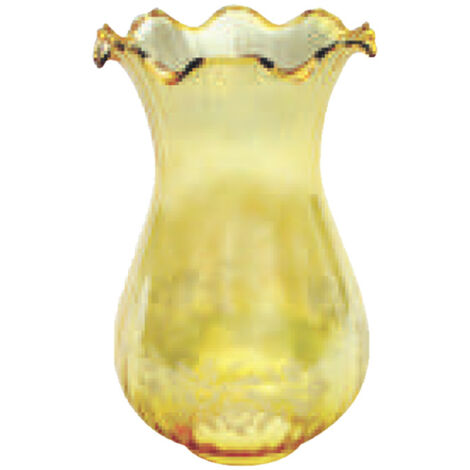 CÁDIZ abat-jour en verre ambré 19,5x12cm bouche 5,5cm