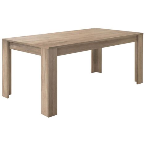 CADIZ - Table Repas 180cm Plateau et Pieds Aspect Bois Cadiz