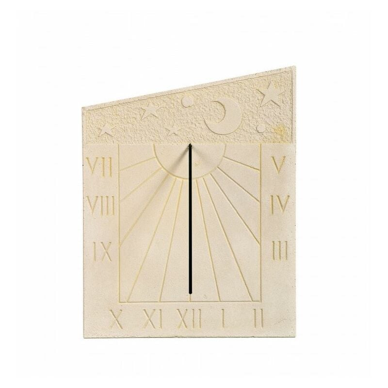 Cadran solaire motif Lune pierre naturelle 33cmx42cm