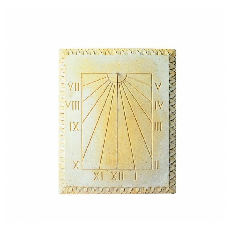 QEM - Cadran solaire motif Lys pierre naturelle 38cmx50cm