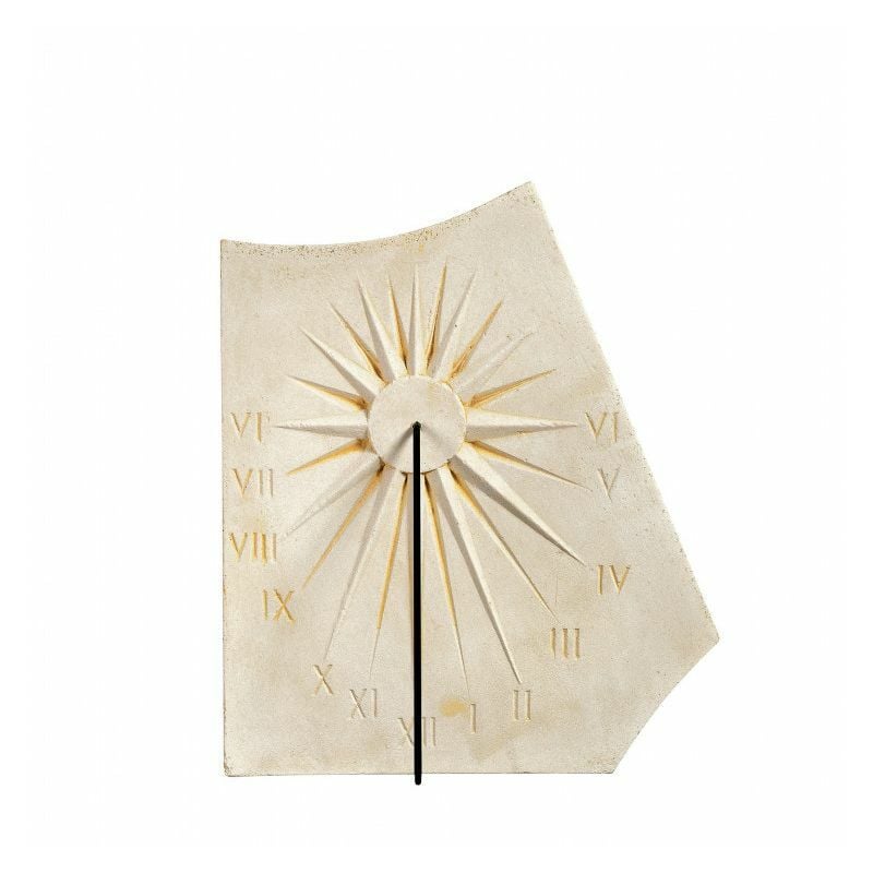 QEM - Cadran solaire motif Soleil Déco pierre naturelle 33cmx42cm