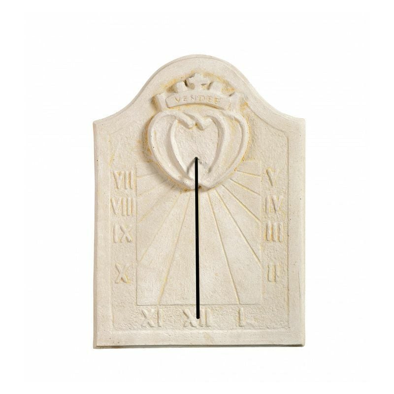 QEM - Cadran solaire motif Vendée pierre naturelle 31cmx45cm