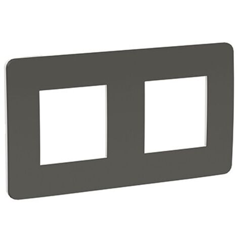 Cadre 2 éléments STUDIO gris blanc SCHNEIDER NU280421