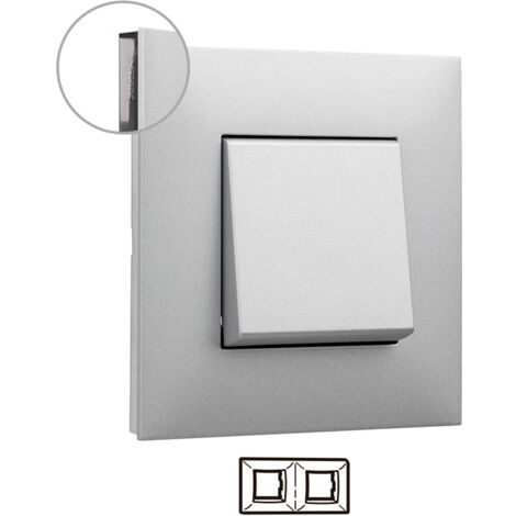 Cadre 2 éléments VALENA NEXT aluminium LEGRAND 741032