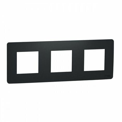 Cadre 3 éléments anthracite Nouveau Unica Studio Schneider NU200654