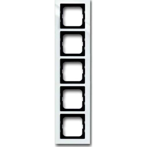 Cadre 5 Poussoirs Blanc Studio 2CKA001754A4347 ABB 586137