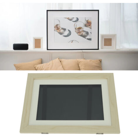 Cadre à Photo Enfant Cadre Magnétique à Ouverture Frontale Bois Composite 34x25cm pour Art et Dessins