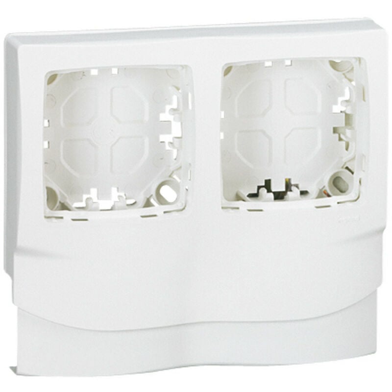Legrand - Cadre Appareillage saillie 2 postes pose le long des moulures DLPlus épaisseur 20mm blanc (031418)