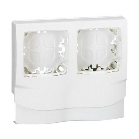 Cadre Appareillage saillie 2 postes pour moulures DLPlus 20mm blanc - Legrand