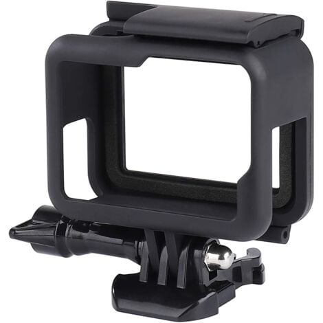 Cadre Boîtier Protection Compatible avec GoPro Hero7/(2018)/6/5 Coque Bordure avec Prise et vis Mobiles Amovibles Noir