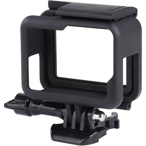 Cadre Boîtier Protection Compatible avec GoPro Hero7/(2018)/6/5 Coque Bordure avec Prise et vis Mobiles Amovibles Noir