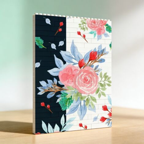 Cadre cadeau d’anniversaire adulte en blocs de construction, cadeau pour Saint-Valentin et anniversaire