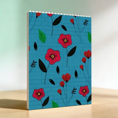 Cadre cadeau romantique adulte en blocs de construction, cadeau de la Saint-Valentin