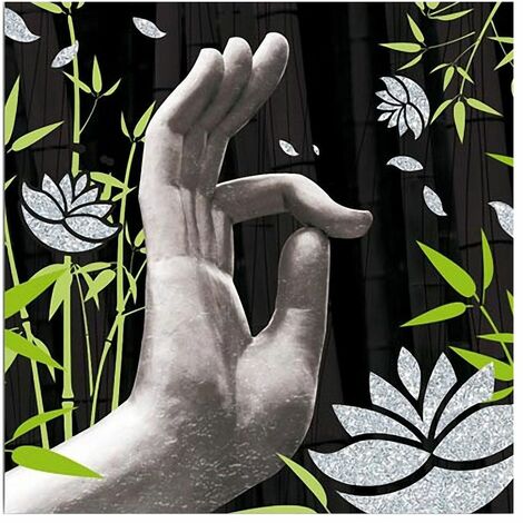 Cadre carré en toile Zen