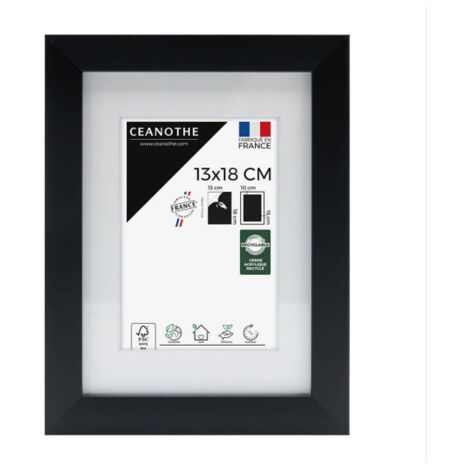 Cadre Ceanothe CADRE 13X18 OUV 10X15 MILAN NOIR