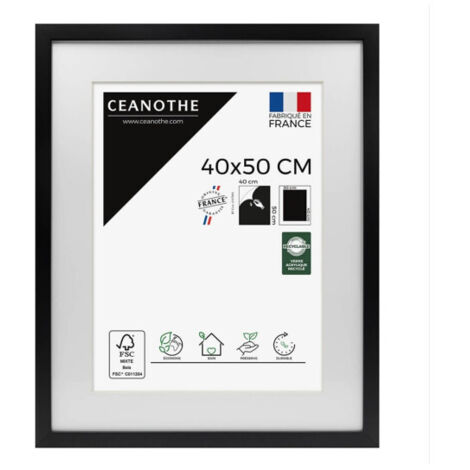 Cadre Ceanothe CADRE 40X50 OUV 30X40 MILAN NOIR