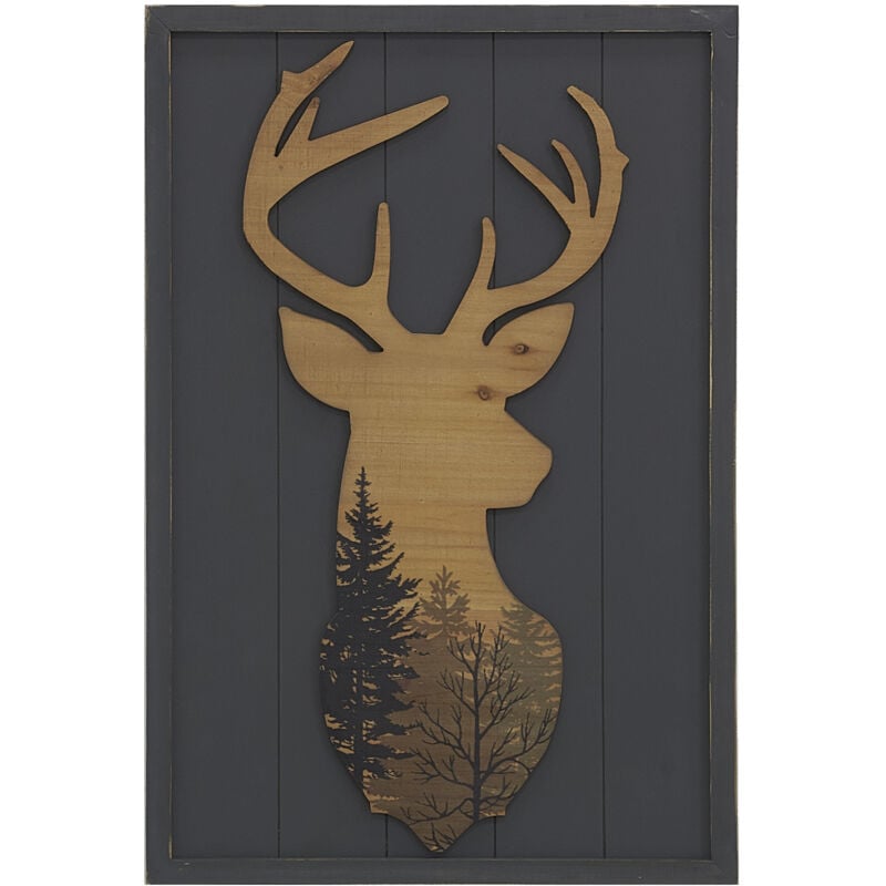 Cadre en pin FORÊT Cerf