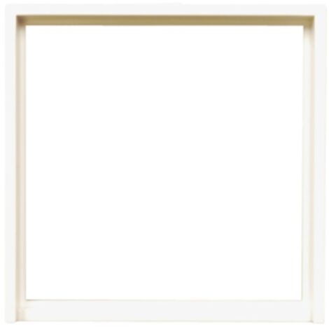 Cadre d'adaptateur 50x50 carré System 55 blanc pur brillant