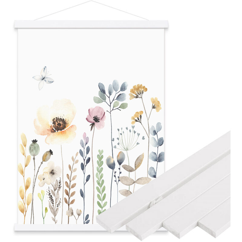 Cadre magnétique pour affiche, cadre en bois, support magnétique pour affiches, suspension pour parchemins, suspension murale pour Décoration