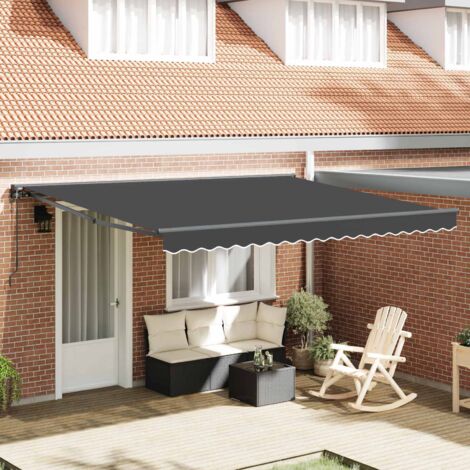 Cadre d'auvent-Support d'auvent Anthracite 400x300 cm