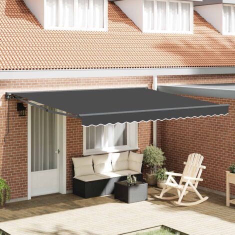 Cadre d'auvent-Support d'auvent Anthracite 400x300 cm