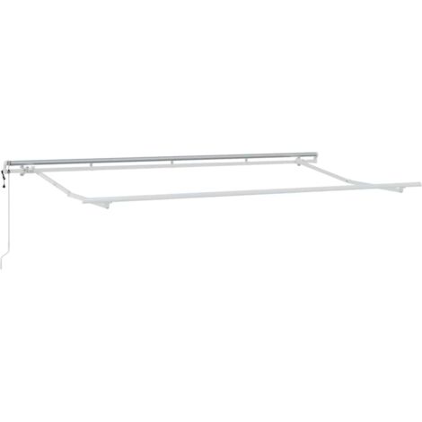 Cadre de auvent Blanc 4 x 2 m Métal CFW54129