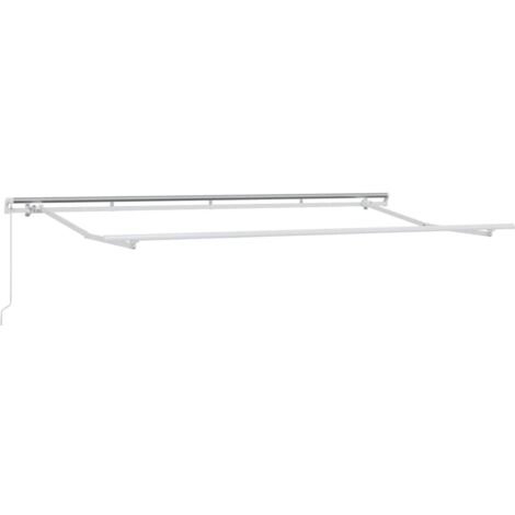 Cadre de auvent Blanc 4 x 2 m Métal CFW73568