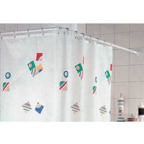 cadre de baignoire en aluminium blanc 80x160x80 cm 25 mm par rideau