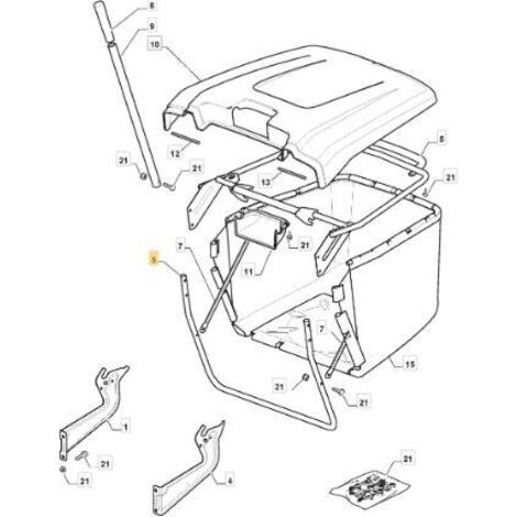 CADRE DE BOUCHE DE SAC ORIGINAL STIGA VNN MP 84C - 382800141/0