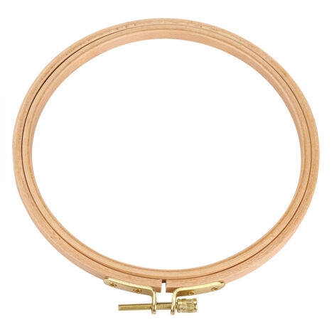 Cadre de Broderie à la Main en Bois Cercle pour Point de Croix, Art à l'Aiguille DIY 15,5cm