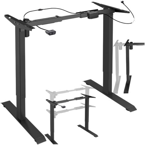 Cadre de bureau assis debout, réglable en hauteur électriquement 85-129x65x71-121cm -