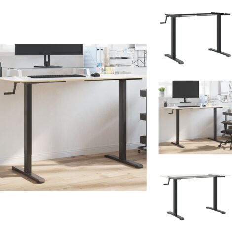 Cadre de bureau debout noir (94-135)x60x(70-114) cm acier - Bureau Debout - Cadre De Bureau - Bureau Ajustable - Bureau Ergonomique - Bureau Compact