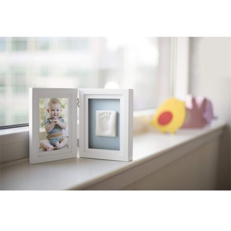 Cadre De Bureau Pour Empreinte De Bébé Blanc