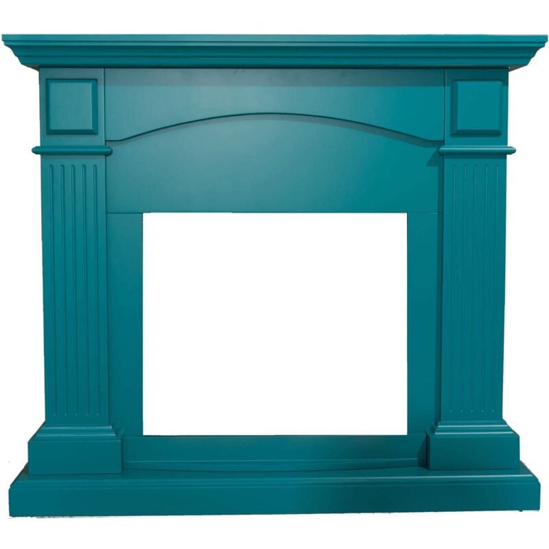 MPC - Encadrement De Cheminée Bleu Turquoise c Cm 102,2x113,7x28,2 Sined Cornice Camino Cetona Turchese