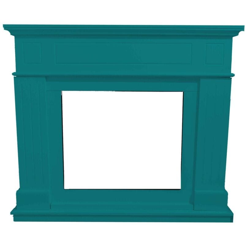 MPC - Cadre De Cheminée Pienza Bleu Turquoise Cm 94,9x110x24,9 Sined Cornice Camino Pienza Turchese
