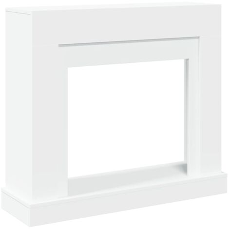 Cadre de cheminée blanc 100x30x87,5 cm bois d'ingénierie CFW79841