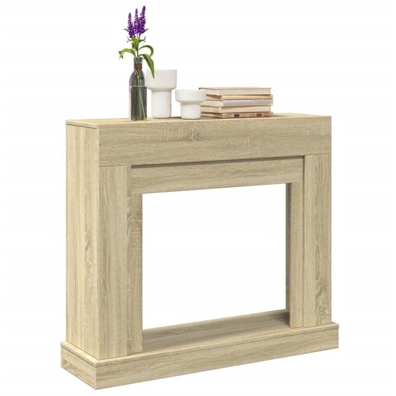 Torana - Cadre de cheminée chêne 100x30x87,5 cm bois d'ingénierie