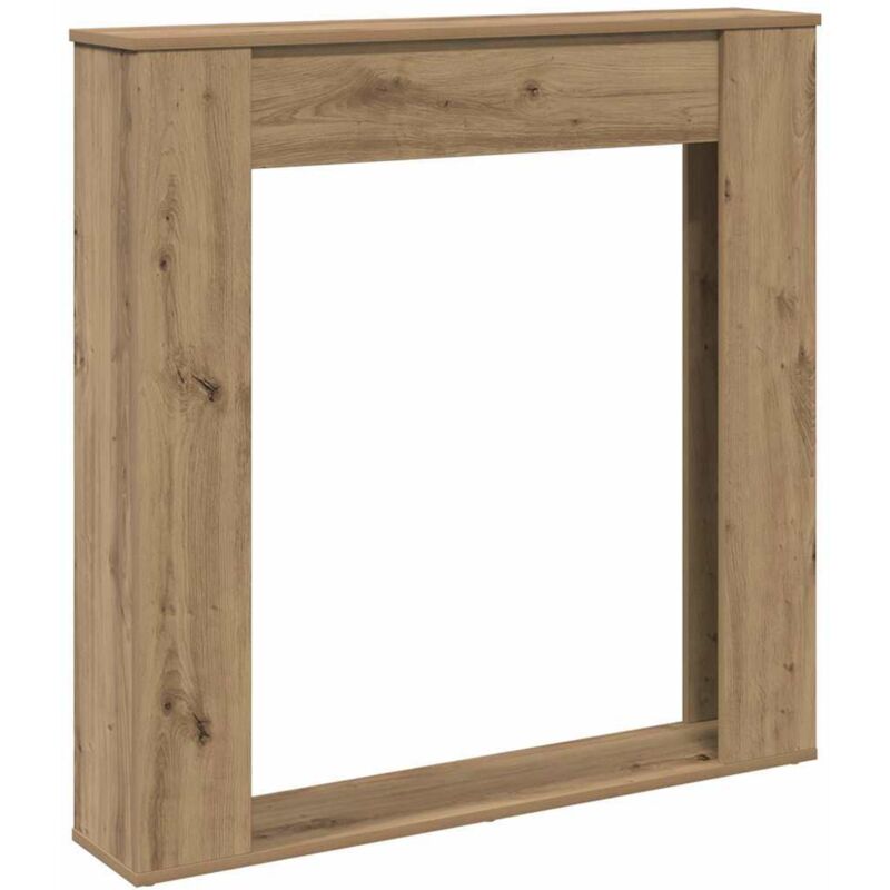 Cadre de cheminée chêne artisanal 100x20x100 cm bois ingénierie CFW91491
