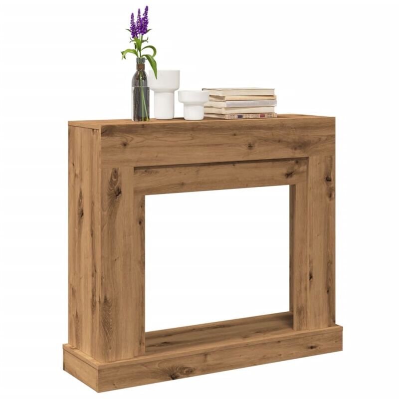 Torana - Cadre de cheminée chêne artisanal 100x30x87,5cm bois ingénierie