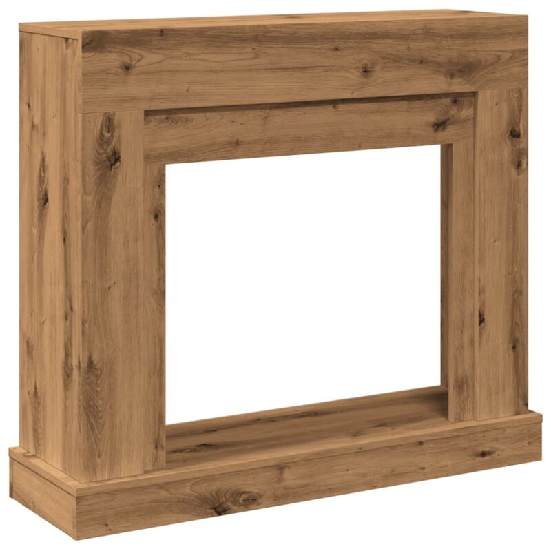 Cadre de cheminée chêne artisanal 100x30x87,5cm bois ingénierie CFW11891