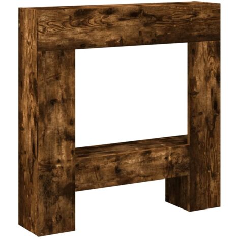 Cadre de cheminée chêne fumé 81x18x82 cm bois d'ingénierie CFW92924