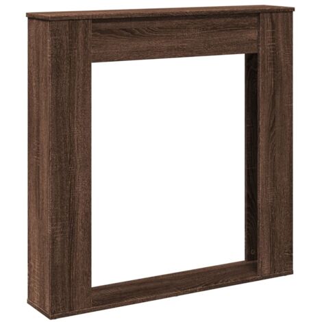 Cadre de cheminée chêne marron 100x20x100 cm bois d'ingénierie CFW23018