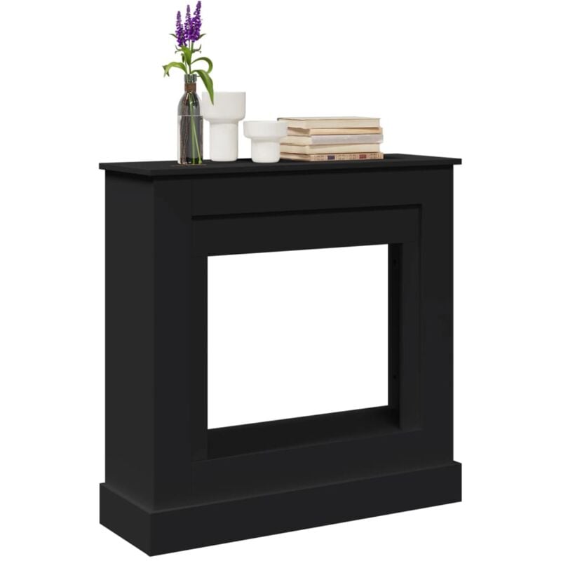 Vidaxl - Cadre de cheminée noir 90x30x90 cm bois d'ingénierie