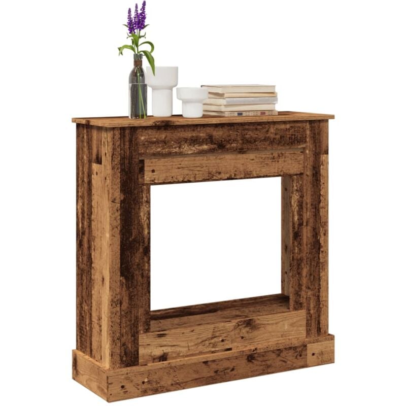 Vidaxl - Cadre de cheminée vieux bois 90x30x90 cm bois d'ingénierie