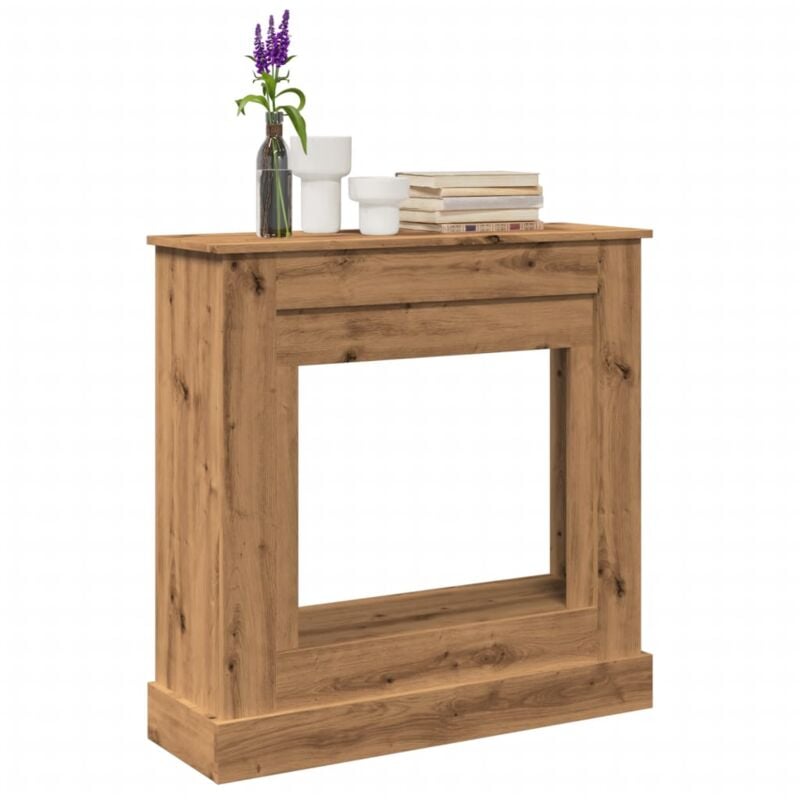 Cadre de cheminée chêne artisanal 90x30x90 cm bois ingénierie Vidaxl